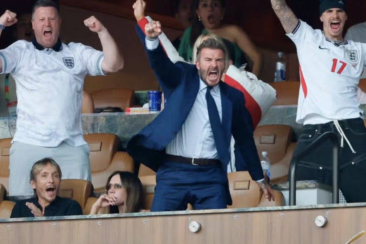 Reação de Victoria Beckham à classificação da Inglaterra vira meme; veja