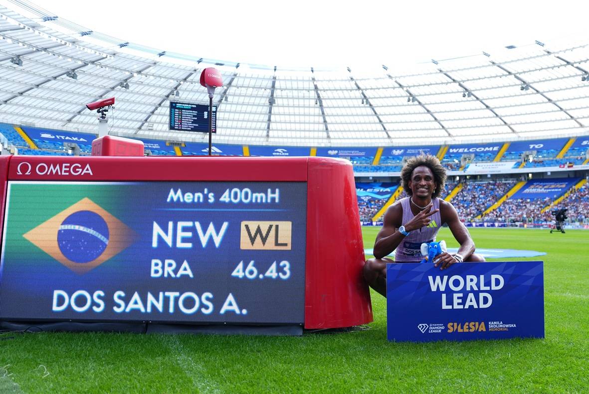 Piu faz história: Alison dos Santos bate recorde mundial dos 400m com barreiras
