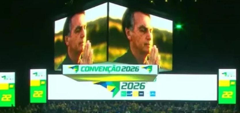 Convenção do PL em SC com participação de Flávio usa vídeo com voz e imagens de Jair