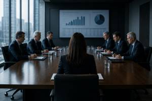 Segundo a B3, 51% das companhias têm ao menos uma mulher na diretoria estatutária. mas um terço delas (33%) tem exatamente uma (Foto: Inteligência Artificial)