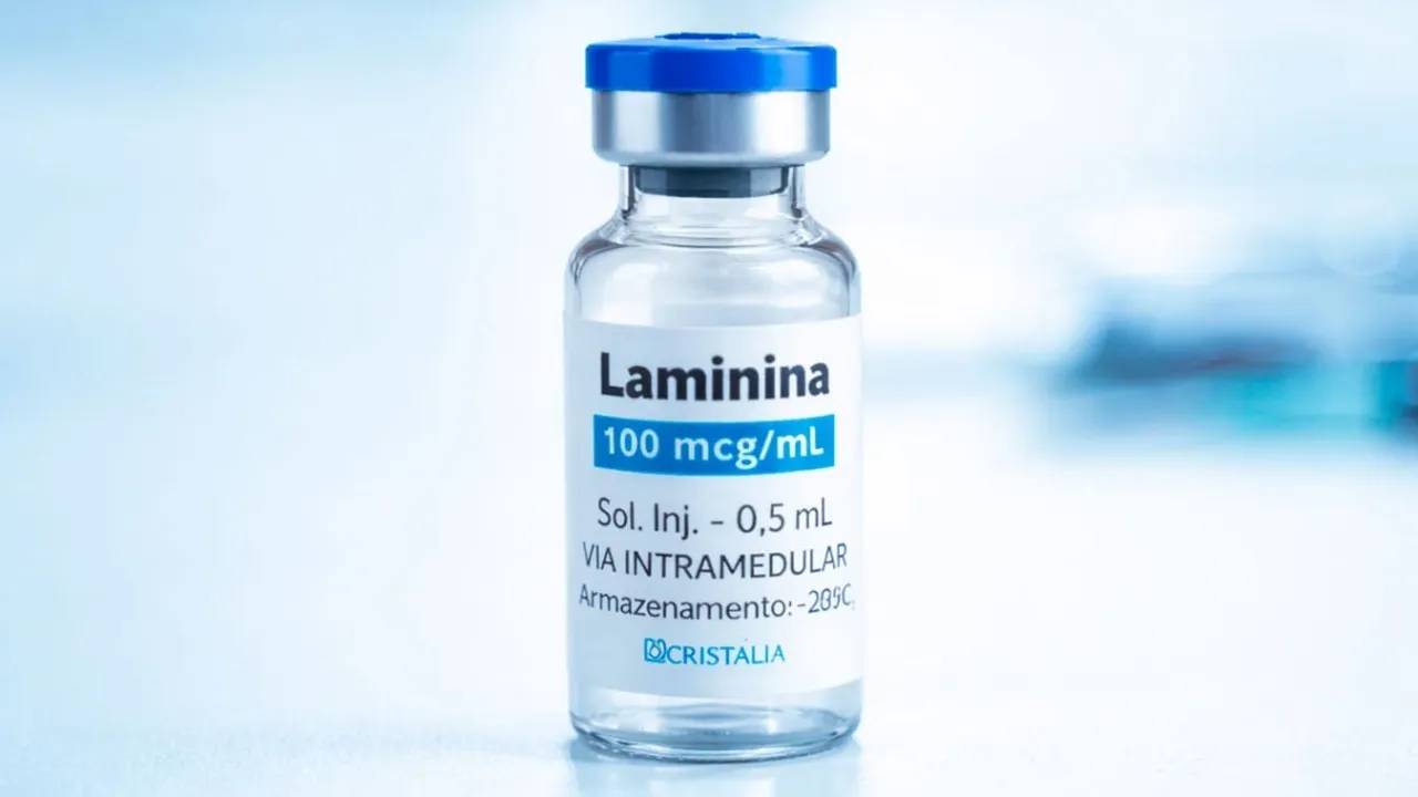Polilaminina é substância experimental estudada para o tratamento de lesões na medula. (Instituto de Ciência, Tecnologia e Qualidade/Reprodução) 