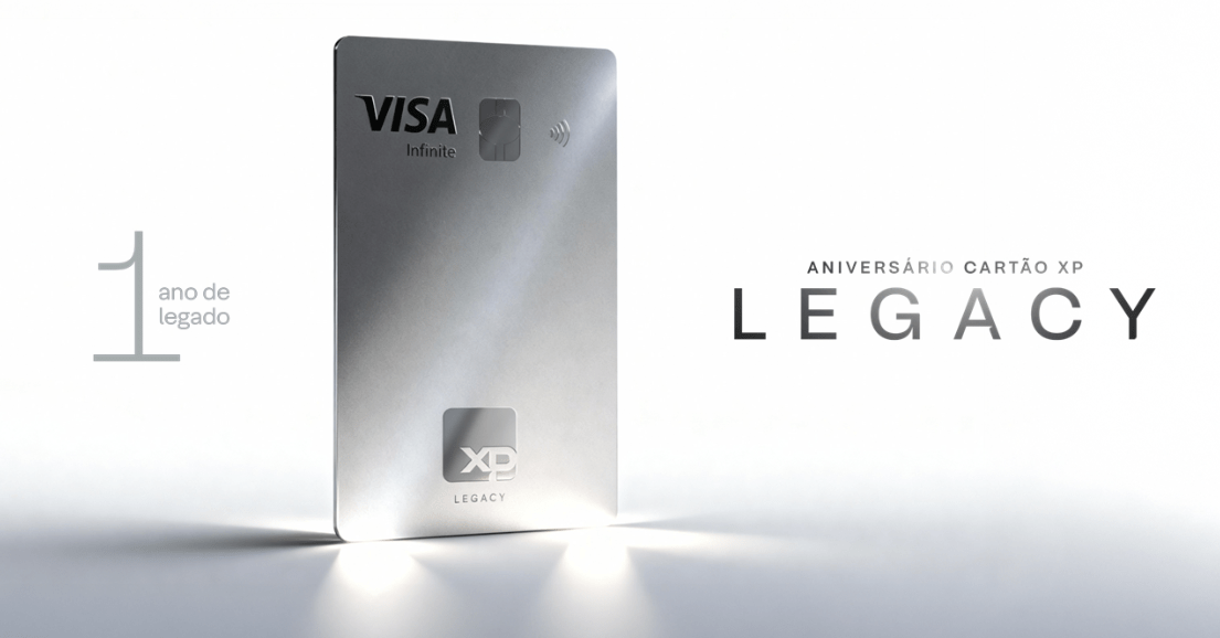 XP celebra um ano do Cartão XP Legacy com campanha especial de benefícios