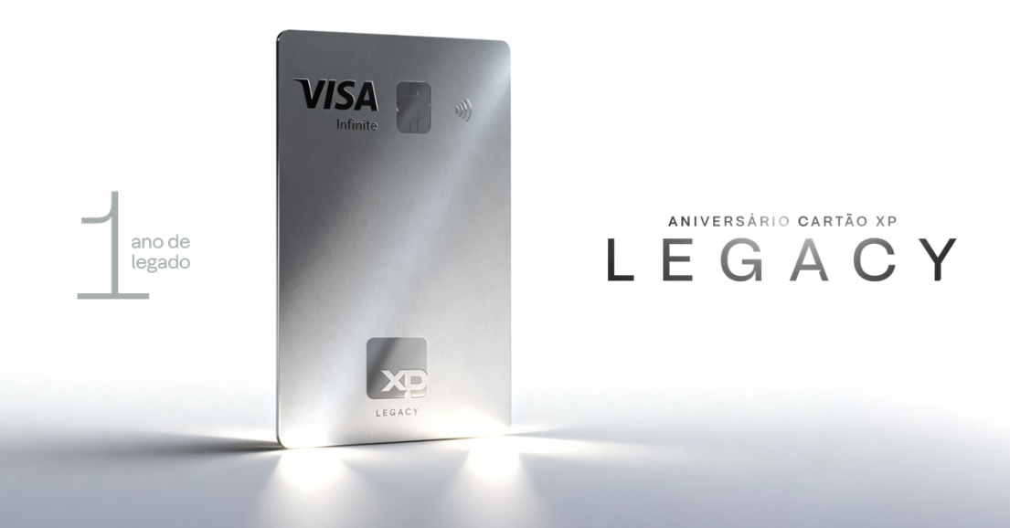 XP celebra um ano do Cartão XP Legacy com campanha especial de benefícios