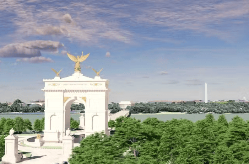 Trump quer construir um arco de 76 metros em Washington