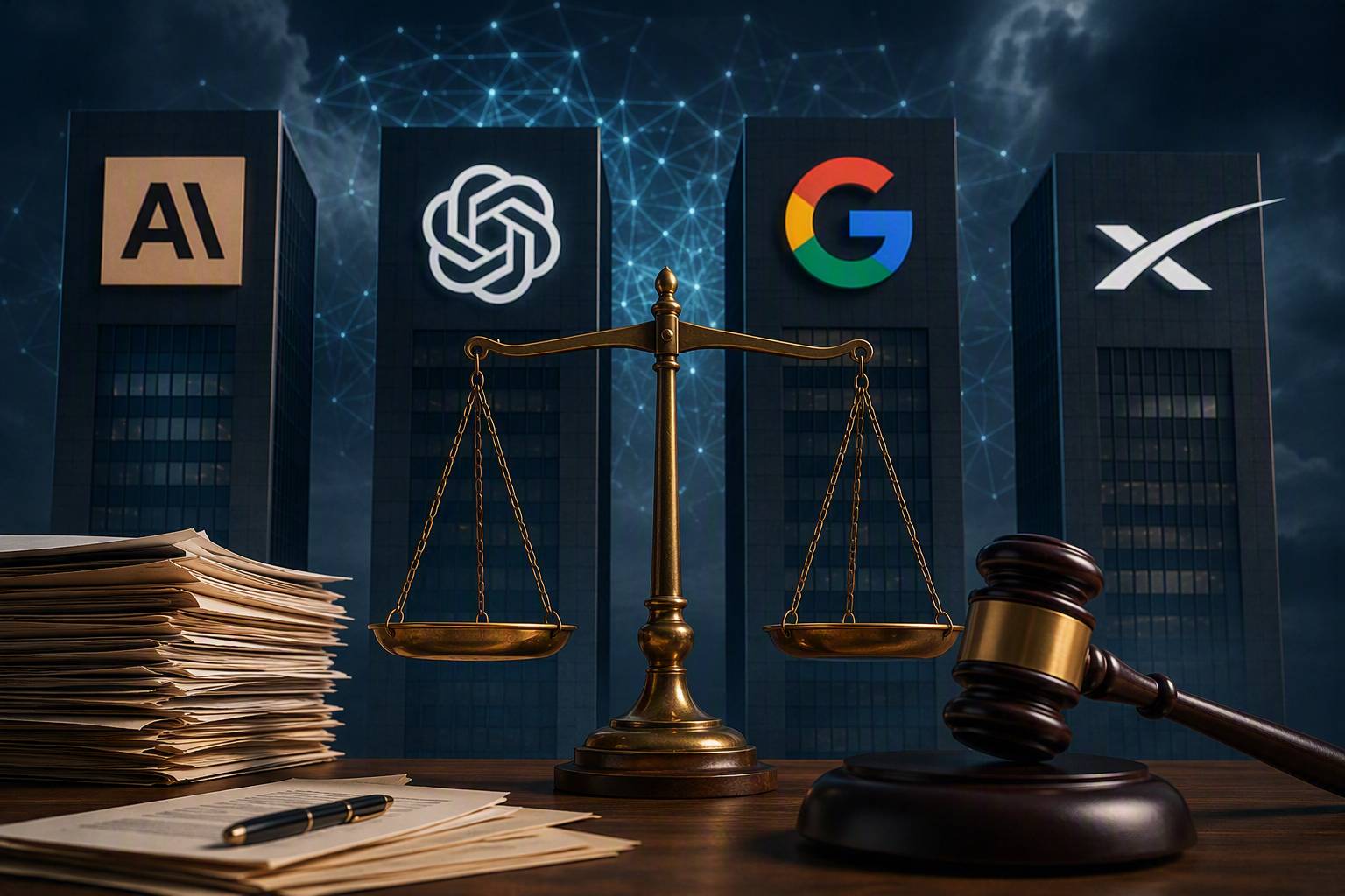 Anthropic, OpenAI, Google e SpaceXAI são processadas por suposto acordo para IA