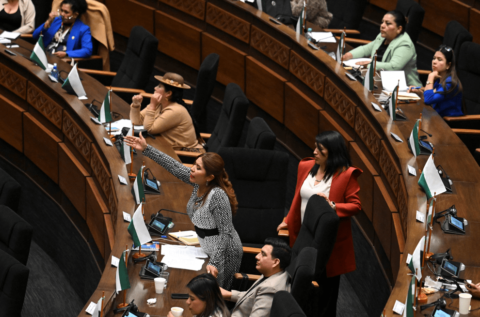 A Assembleia Legislativa da Bolívia aprovou na madrugada desta quinta-feira, 17, a prorrogação por 90 dias do estado de exceção. Foto: REUTERS/Claudia Morales