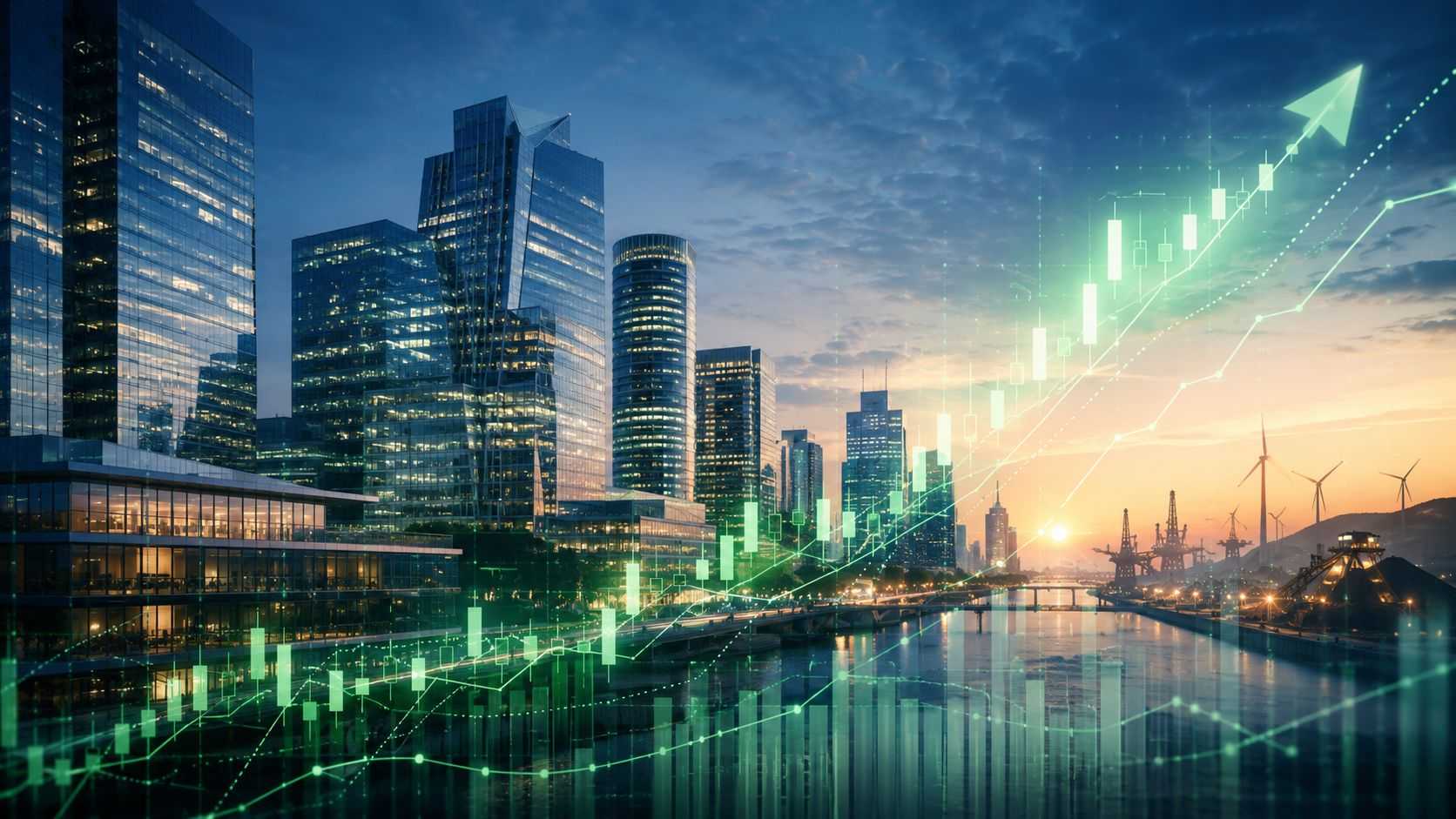 Ibovespa dispara com blue chips e bancos. Imagem gerada com uso de IA