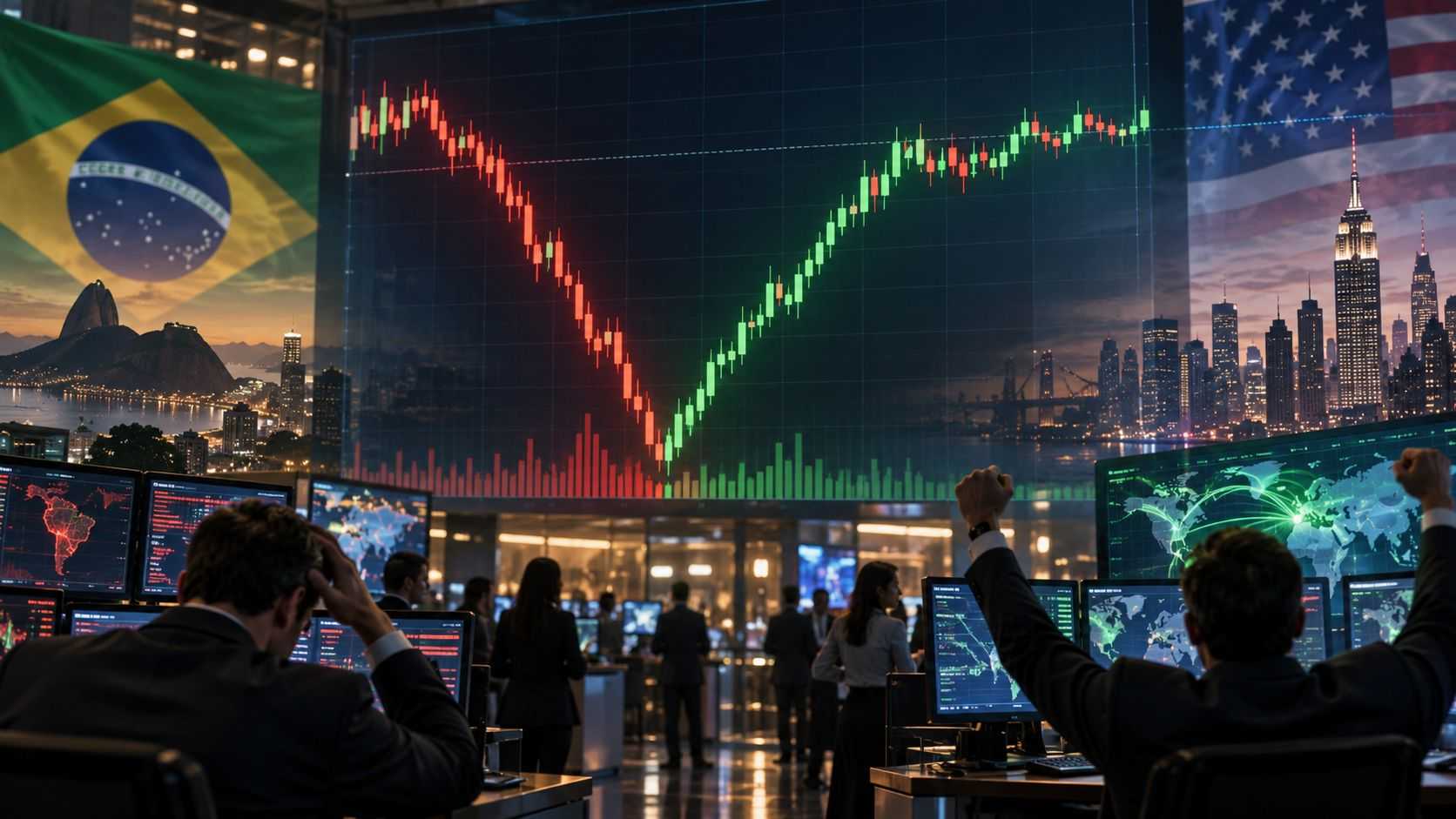 Ibovespa payroll agosto. Imagem gerada com uso de IA