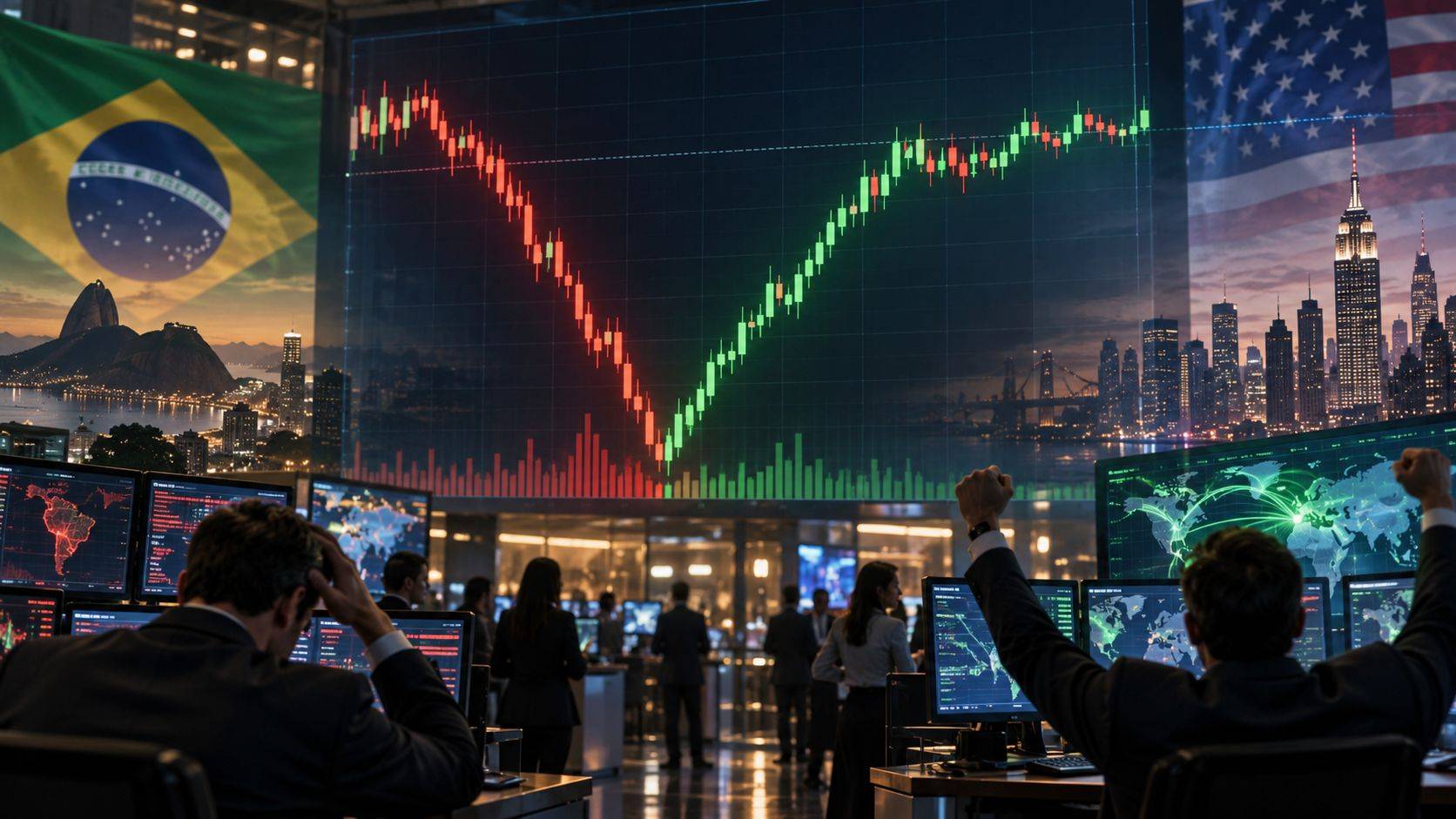 Ibovespa payroll agosto. Imagem gerada com uso de IA