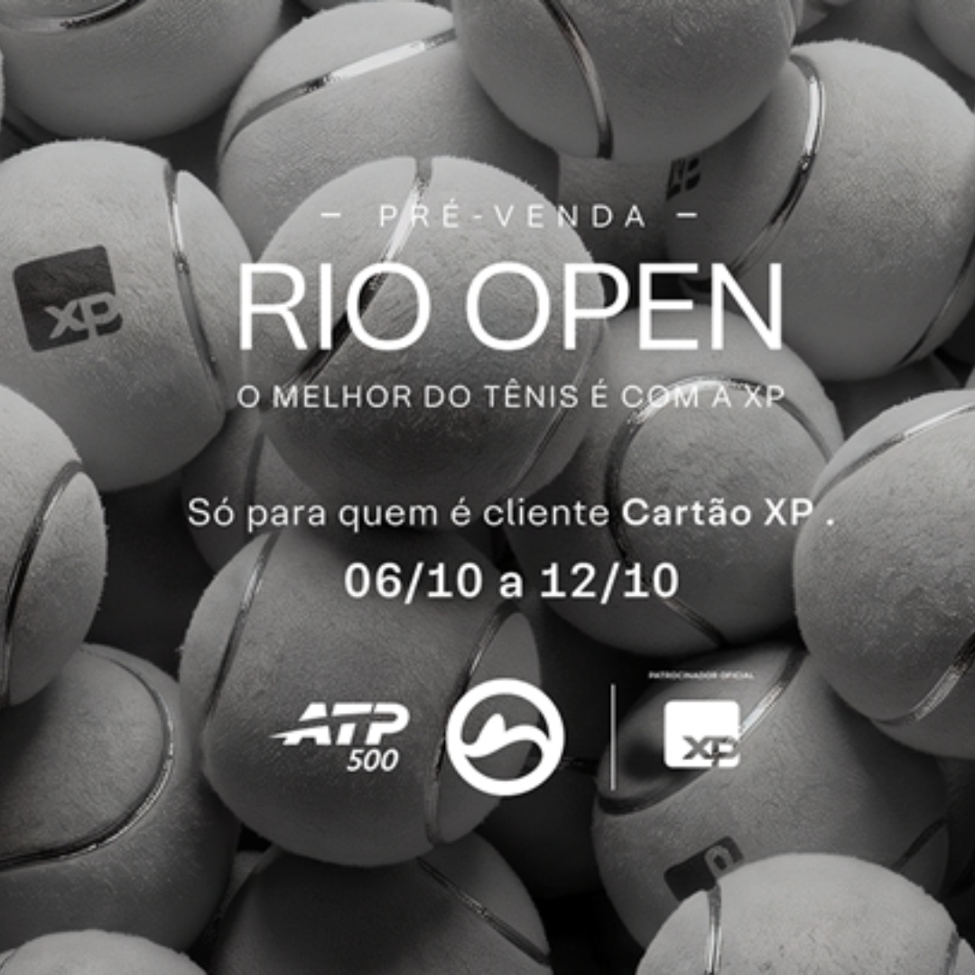 Rio Open terá pré-venda exclusiva para clientes Cartão XP; veja como comprar