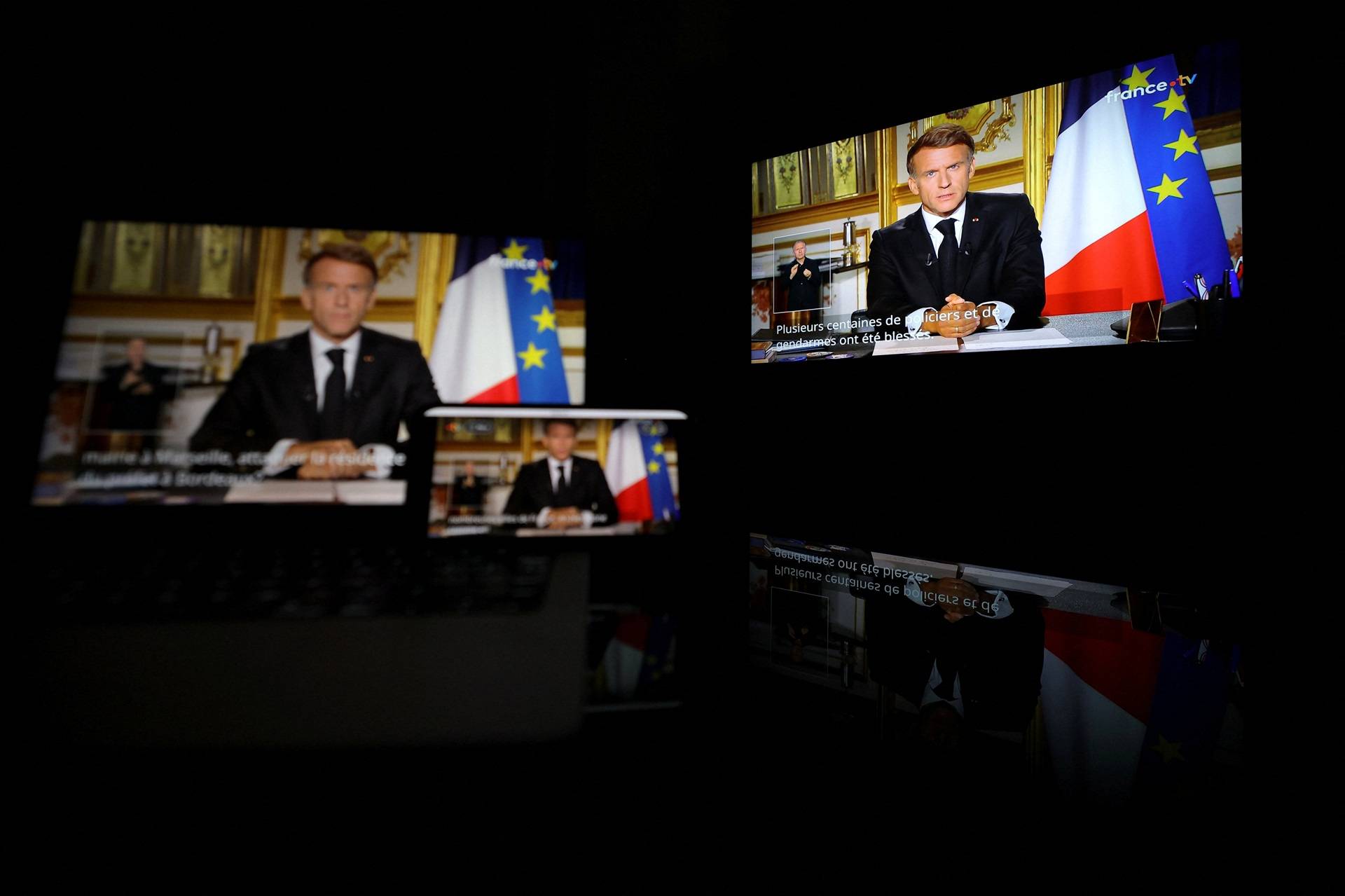 Macron condena cenas “chocantes” de violência em toda a França