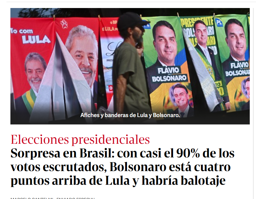 Imprensa internacional destaca desempenho surpreendente de Flávio Bolsonaro no 1º turno