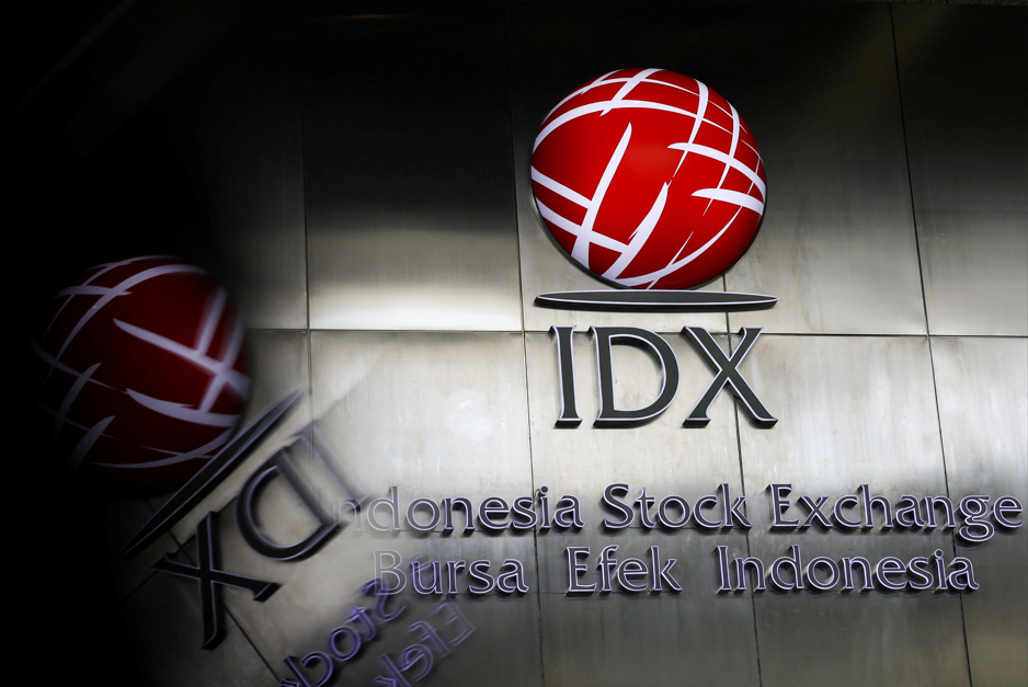 O logotipo da Bolsa de Valores da Indonésia (IDX) é exibido em Jacarta, Indonésia