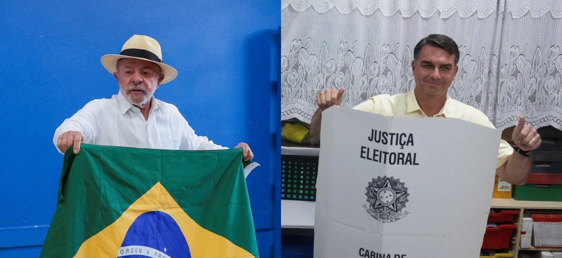 'Barbárie' x 'atraso': Lula e Flávio trocam recados ao votar no primeiro turno