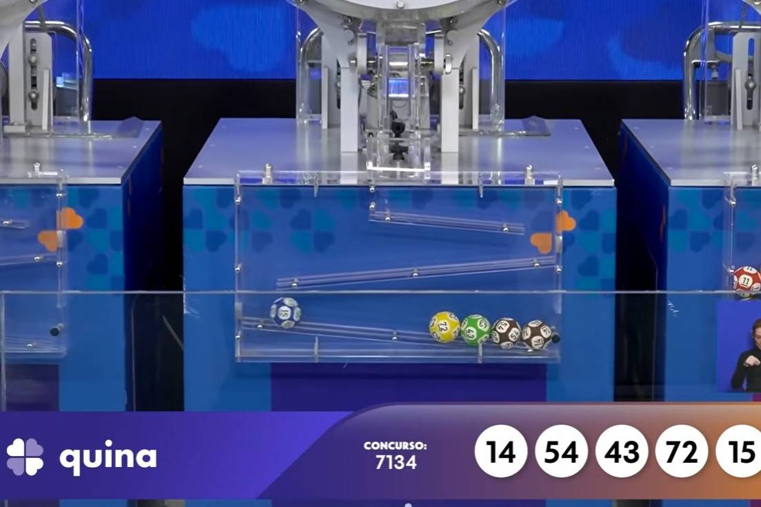 Quina hoje, concurso 7134: confira o resultado sorteado neste sábado (3)